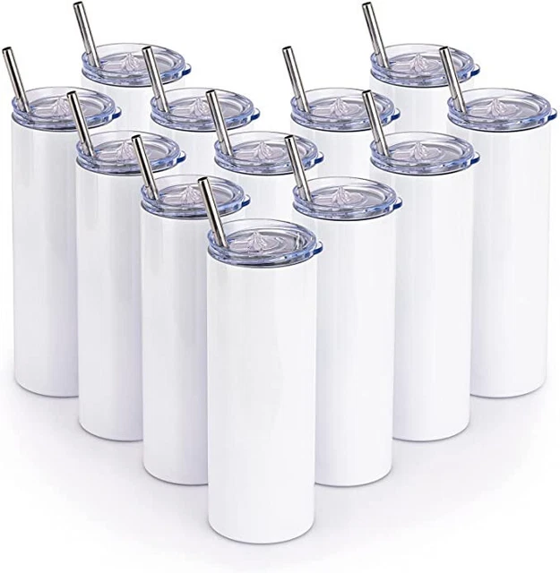 20 oz  sublimation insulated stainless steel tumbler with stainless steel straw