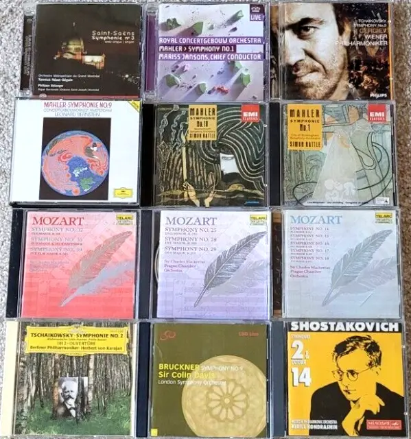 Classical Symphonies CDs X 12 (13 Discs) Job Lot Bundle