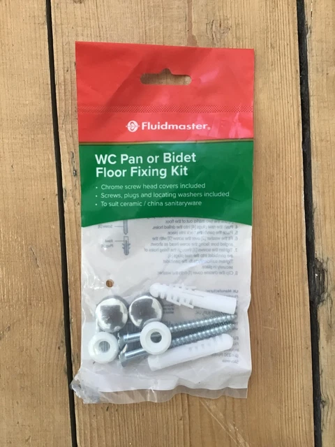 BNIB Fluidmaster WC Toilet Pan / Bidet Floor Fixing Kit