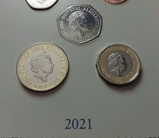 2021 Royal Mint Annual UK Definitive 8 Coin Set Brilliant Uncirculated. 2