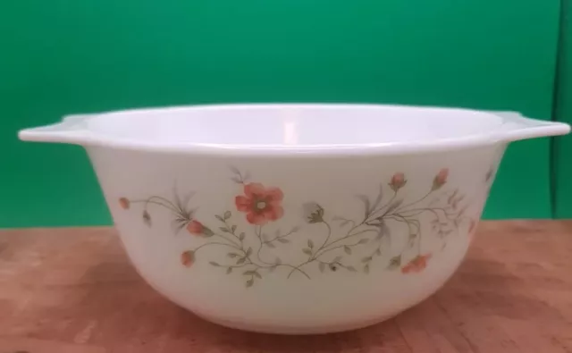 Vintage PYREX 1980s EMILY SPRING GARDEN FLOWERS 2.5 Pint Casserole Dish No Lid.