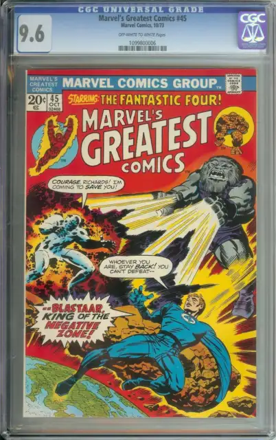 Marvels Greatest Comics #45 Cgc 9.6 Ow/Wh Pages