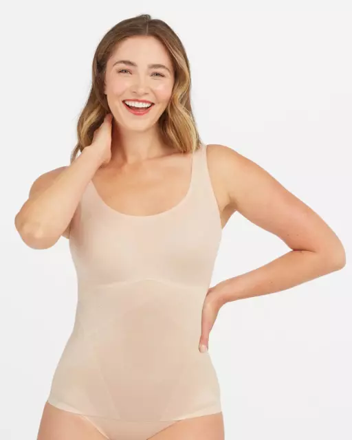 New Women's SPANX Beige 10258R Thinstincts 2.0 Shaping Tank Size: Medium