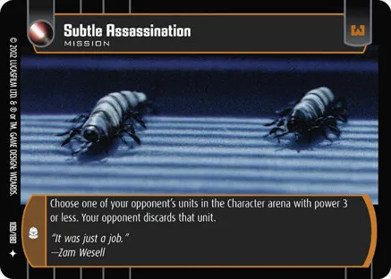 Subtle Assassination - Attack of the Clones - Star Wars TCG