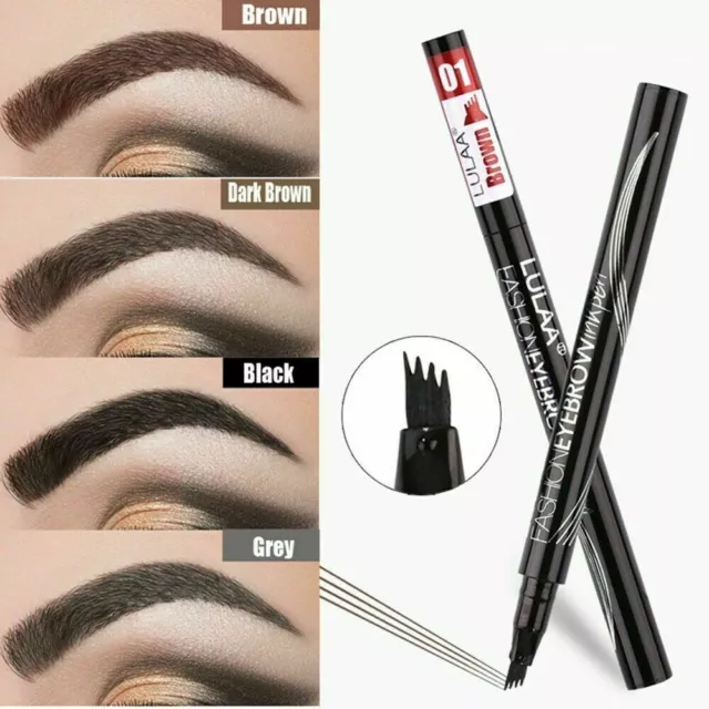 Augenbrauen Tintenstift Microblading Tattoo MakeUp wasserdicht 4 Gabel Tip Brow