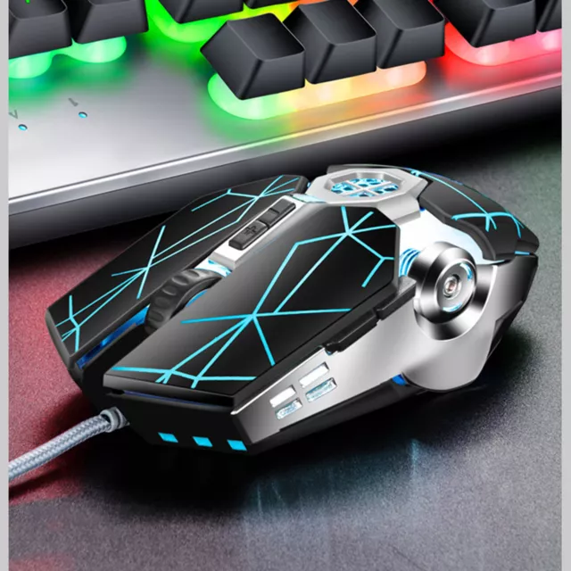 Mechanical Gaming Mouse Precise Control Quick Response RGB Ergonomic Wired M EOM