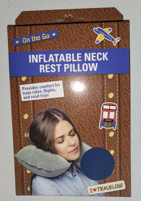 Inflatable Neck Rest Pillow Navy Blue