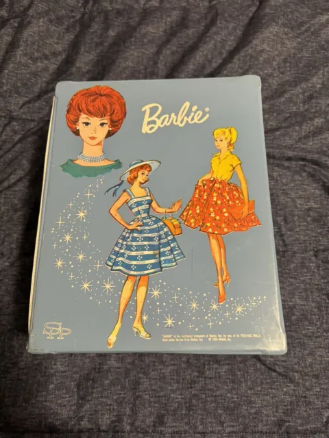 Vintage 1964 Barbie Doll Carrying Case Wardrobe Trunk Box 1960s Mattel