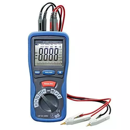 Professional CEM DT-5302 High-Accuracy Kelvin 4-Wires Milliohm Meter 4000 Counts
