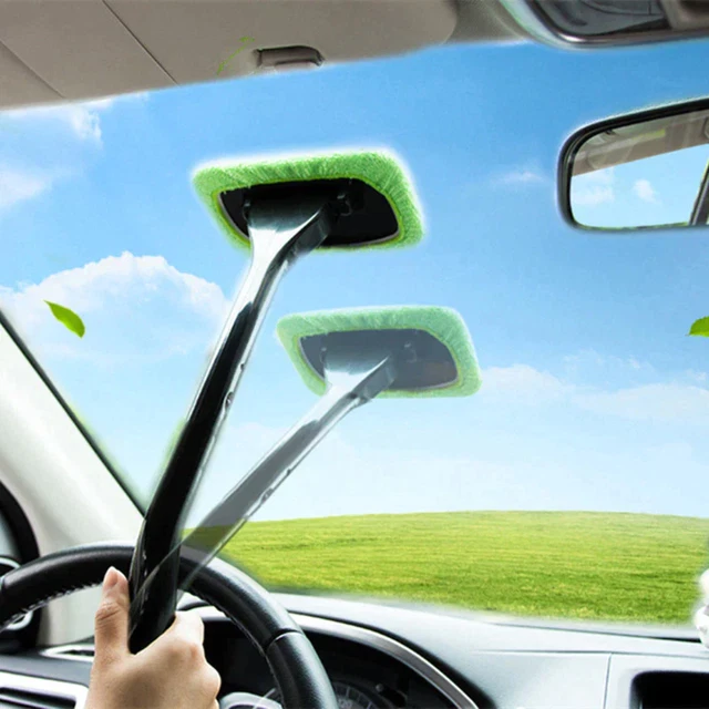 Car Windshield Cleaner Kit Glass Cleaning Wash Tool Long Handle Car Accessories
