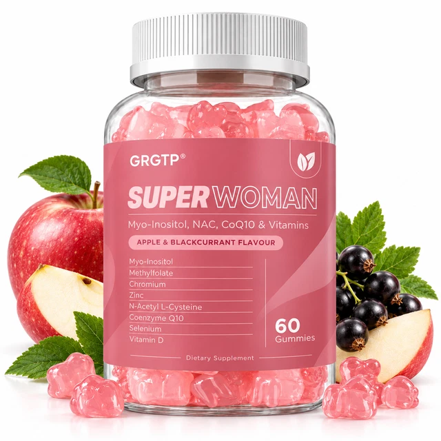 MYO-INOSITOL HORMONE BALANCE Gummies Women's Wellness 60ct Apple ...