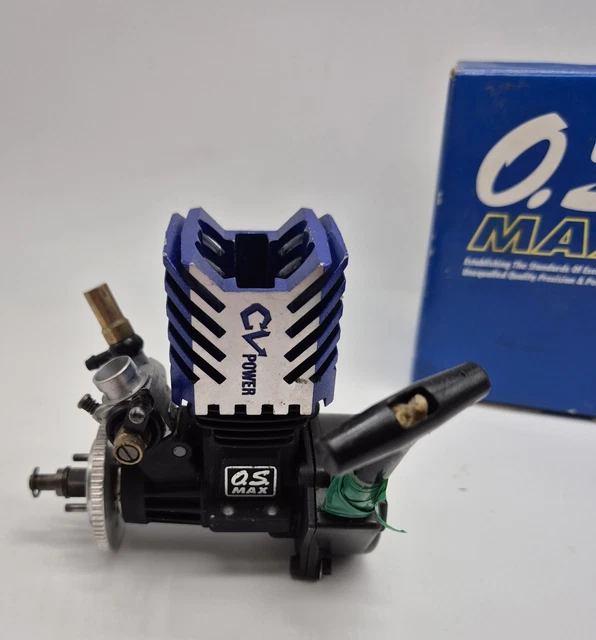 OS MAX 15CV-X Blue⁄grey Pull Start 10E Carb Nitro Engine Very Rare