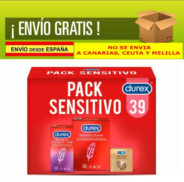 Durex Pack Preservativos Sensitivo Suave + Sensitivo Contacto Total + Real Feel