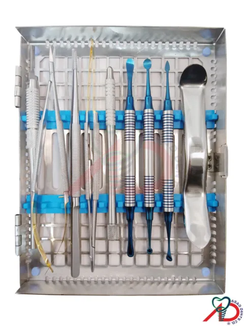Dental Micro Oral Surgery Periodontal Kit With Sterilizing Cassette Instruments