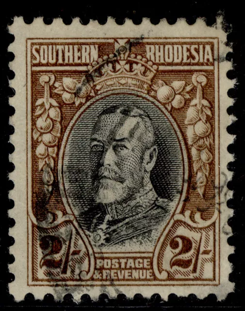 SOUTHERN RHODESIA GV SG25a, 2s black & brown, USED. Cat £32. PERF 11½