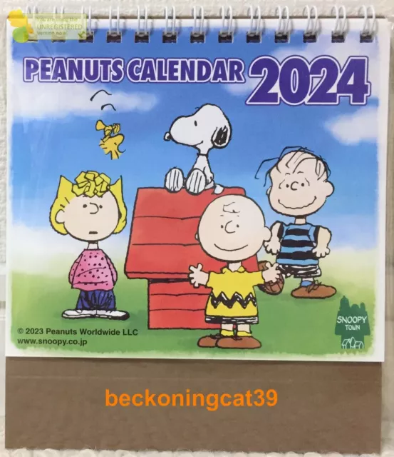 SNOOPY TOWN ORIGINAL Peanuts Desk Calendar 2024 Charlie Brown Gift MADE