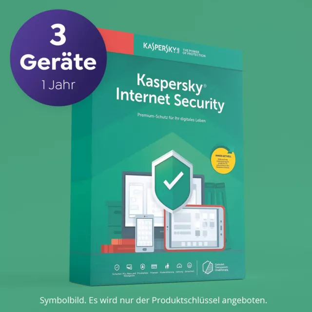 Kaspersky Internet Security 2024 für 3 Geräte 1 JAHR Vollversion per EMAIL