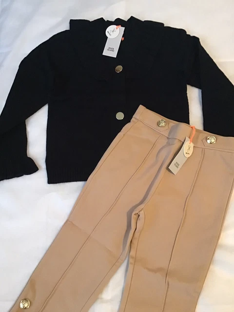 River island mini girls aged 12-18 Months black frilly cardigan outfit BNWT 2