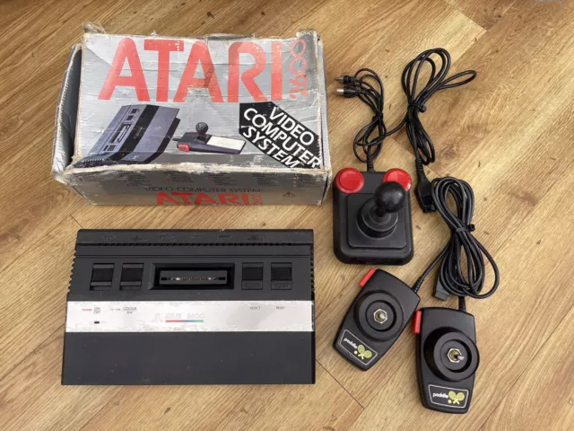 Boxed Atari 2600 Video Computer System Retro Console Paddle Joystick