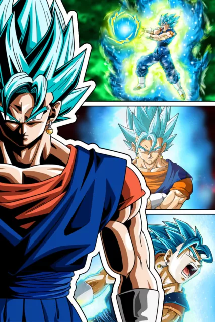 Dragon Ball Z Poster Goku SSJ3 and Vegeta SSJ2 12in x 18in Free Shipping