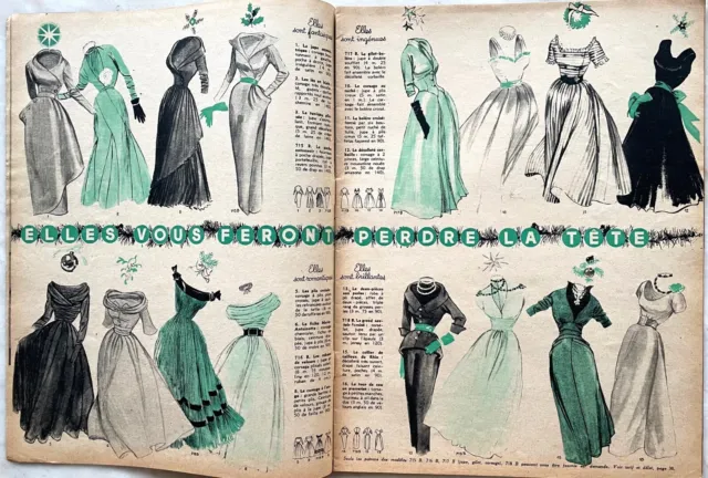ELLE n° 160 du 20 Décembre 1948 ancienne revue Mode Couture pour femme Noël 1948 2