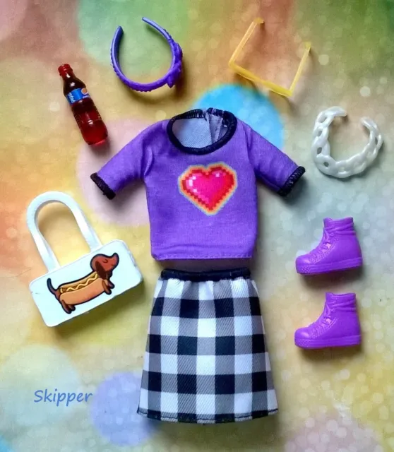 🌻Mattel Barbie Babysitter Inc Skipper Doll Clothes, accessories and shoes 🍃