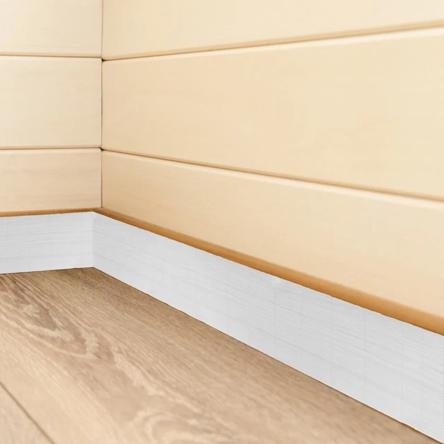 Copertura parete battiscopa autoadesiva PVC bordi finitura gonna nera