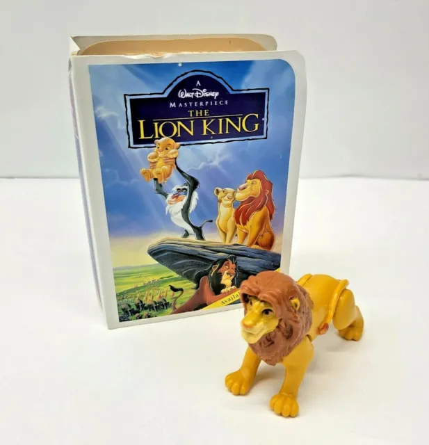 1996 McDonalds Disney Masterpiece Lion King VHS Box & Figure Happy Meal Toy