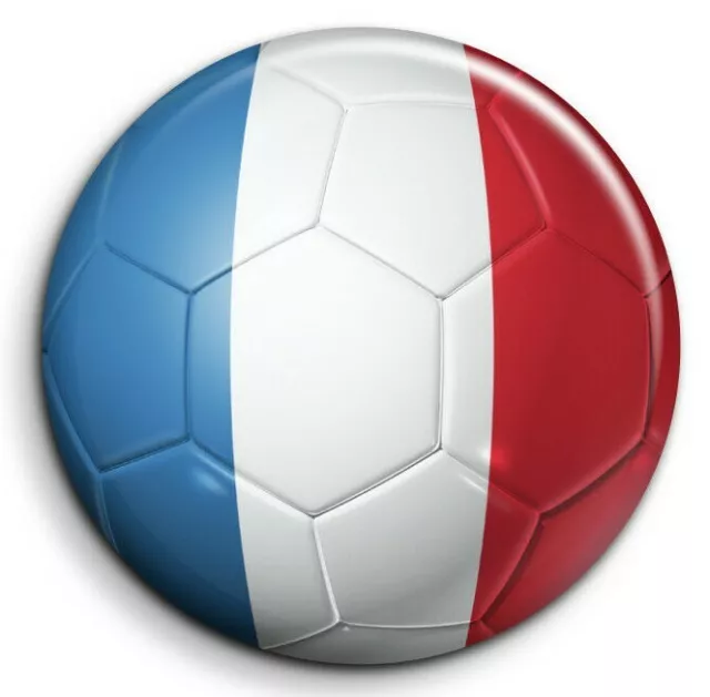 Ballon Equipe France Football Soccer Supporter Badge Epingle 38mm Button Pin