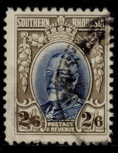 SOUTHERN RHODESIA GV SG26a, 2s 6d blue & drab, FINE USED. Cat £50. PERF 11½