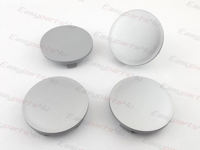 Capuchons De Moyeu Universels 56 Mm - Lot De 4 Pièces Grises En ABS