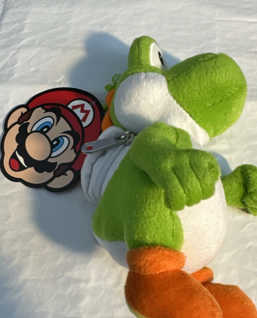 Super Mario Nintendo Yoshi 7” Plush Key Clip w/Red Shell Zipper Pouch New W Tags
