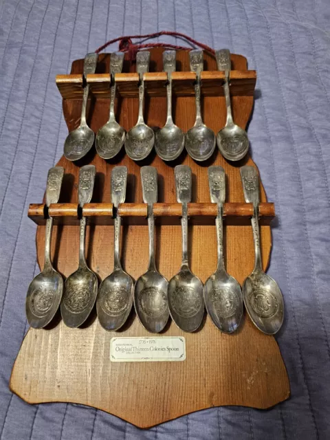 International Silver Company Thirteen Original Colonies Spoon Collection With...