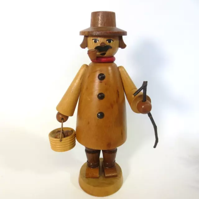 Räuchermann Pilzsammler Seiffen echt Erzgebirge DDR Weihnachten natur Wanderer