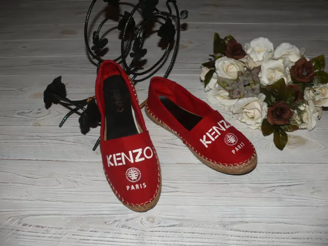 KENZO Paris Espadrilles Logo Women Shoes Size 6.5-7 US 37 EU (24 cm)