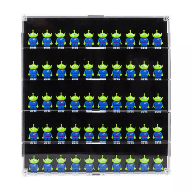 Wall mounted Acrylic Display Case for 50 Minifigures