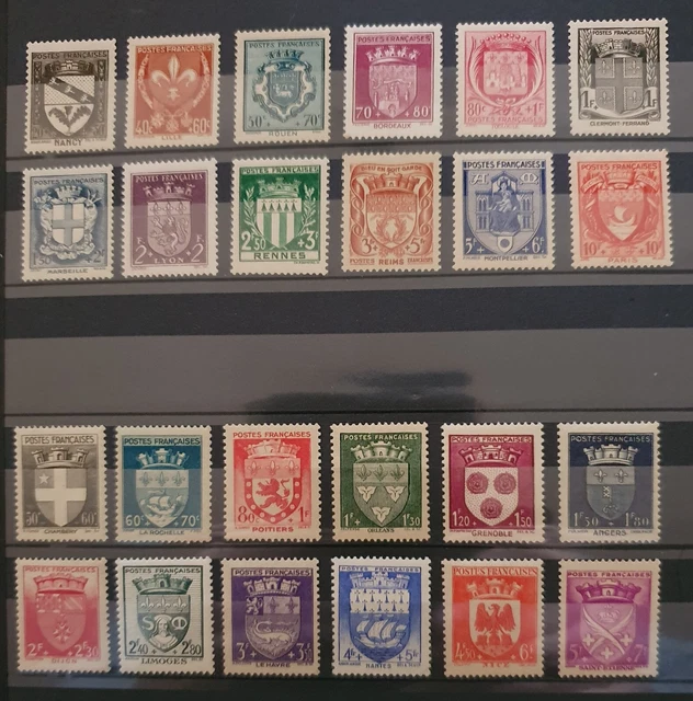 Collection Timbres France 1941 Armoiries Des Villes - Série Complète 538-549 - Neuf Avec Gomme - MNH