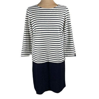 Zara Basic Nautical Navy White Stripe  Dress Round neck  Pullover dress M
