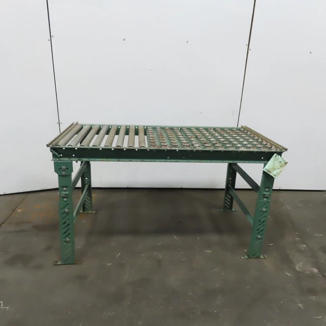 Galvanized 30"x 60" Gravity Roller Conveyor 27"BF Gravity & Ball Roller W/Legs