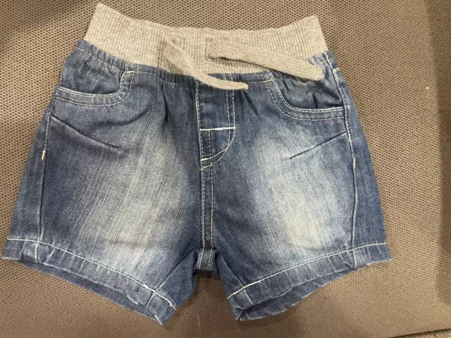 MOTHERCARE - Super Cute Baby Boys Denim Shorts - Size 3-6 Months - EUC