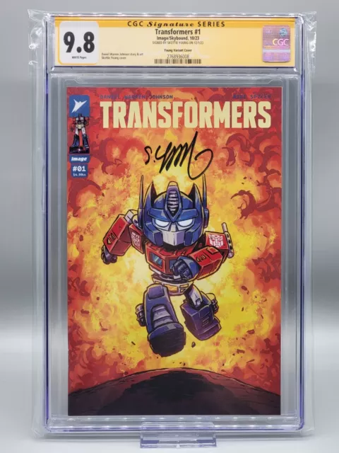 Transformers #1 CGC 9.8 Skottie Young Variant Signature Series Signed LTD. 1,000