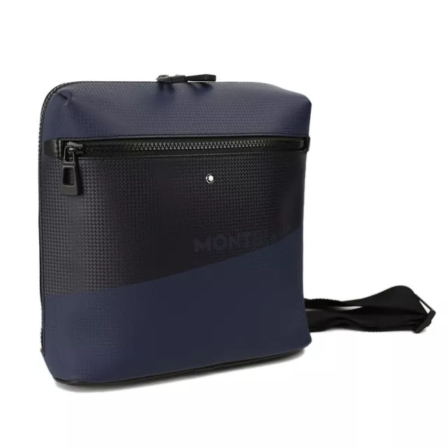 MONTBLANC Mens Blue Black EXTREME 2.0 ENVELOPE Crossbody Messenger Bag NWD