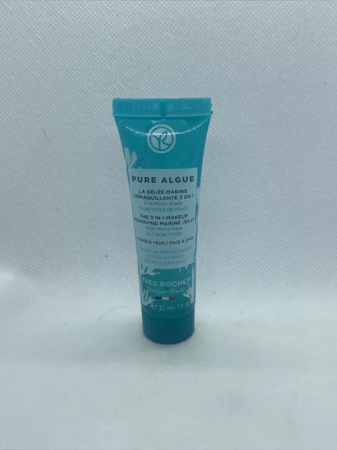 Yves Rocher Pure Algue Gel 3 in 1 Makeup Removing Gel 30ml / 1oz New Travel Size