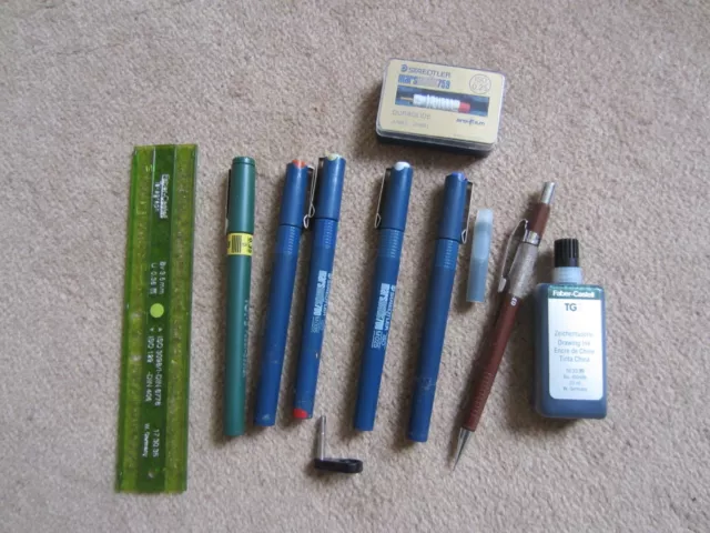 Fineliner Waterproof Sketching Drawing Fineliner Pens - Black Ink - 6 Set