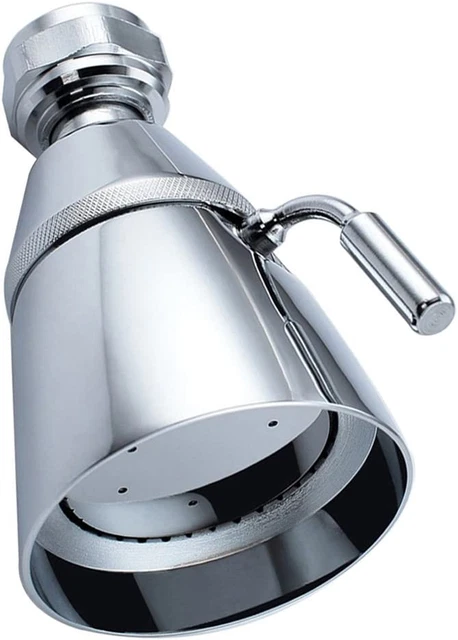 High Flow Shower Head Angle Simple Solid Brass Conical G 1/2 Chrome NEW