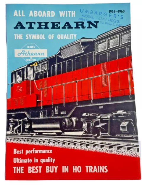 Beautiful 1959-60 Athearn HO Model Railroad Electric Train Catalog             C