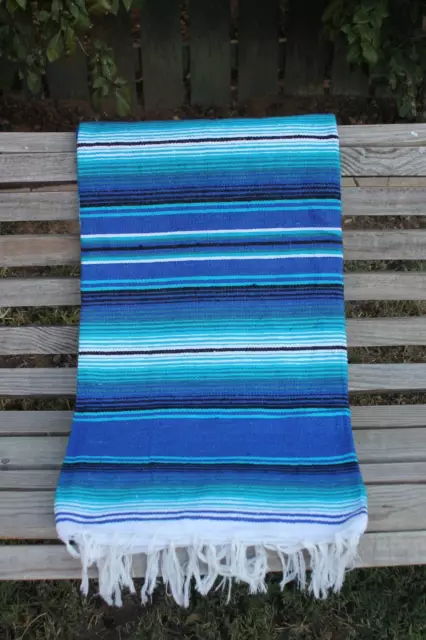 Manta Mexicana Royal Sarape Serape Saltillo Southwestern 5' x 7' Lanzamiento de Yoga 3