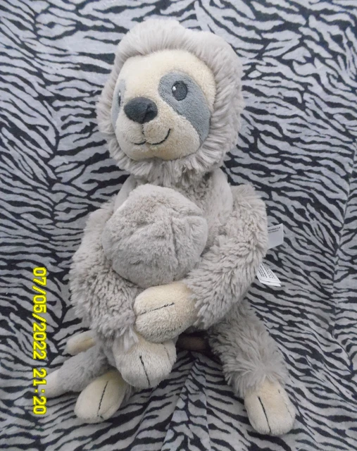Ce/ Doudou Musical Tex Baby Singe Paresseux Gris Taupe Beige 20/35Cm Etat Neuf