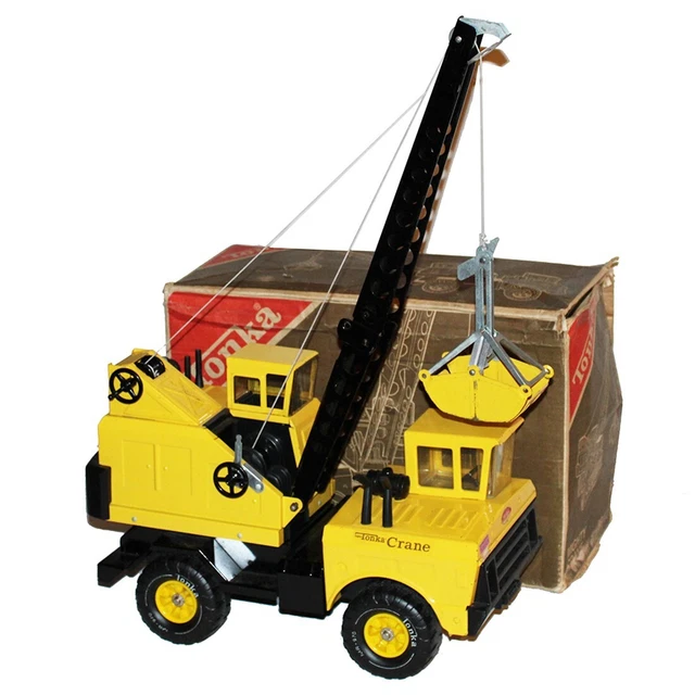 JOUET VINTAGE TONKA camion grue Mighty Crane 3940 avec boîte d'origine