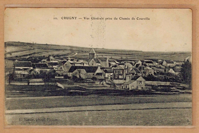 Cpa Crugny - vue générale prise du chemin de Courville tp0492